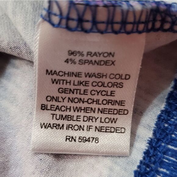 💚Mercer & Madison Purple & Blue Faux Wrap Around Dress XLarge - Picture 8 of 8